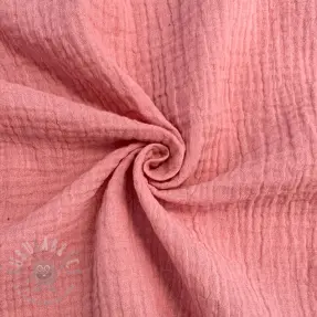 Double gauze/muslin soft rose ORGANIC