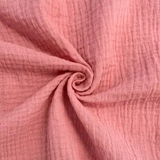 Double gauze/muslin soft rose ORGANIC