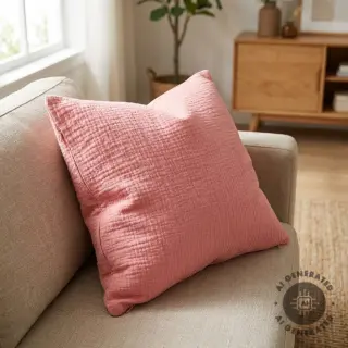 Double gauze/muslin soft rose ORGANIC