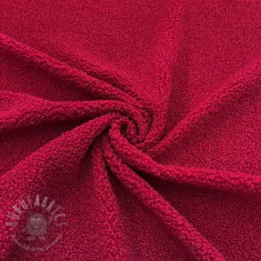 Coat fabric TEDDY red
