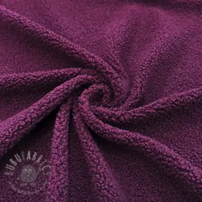 Coat fabric TEDDY aubergine