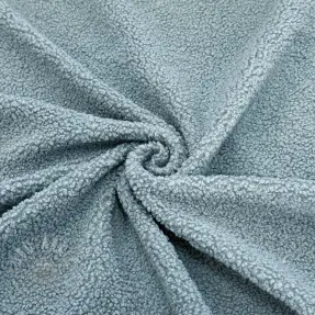 Coat fabric TEDDY light blue