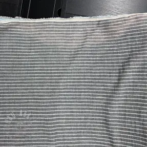 Double gauze/muslin YARN DYED Stripes grey 2nd class