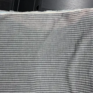 Double gauze/muslin YARN DYED Stripes grey 2nd class
