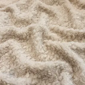 Coat fabric TEDDY BOUCLÉ beige