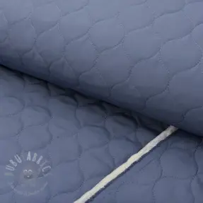 Stepped fabric Round jeans