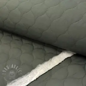 Stepped fabric Round moss green