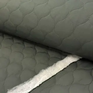 Stepped fabric Round moss green