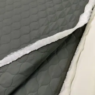 Stepped fabric Round moss green