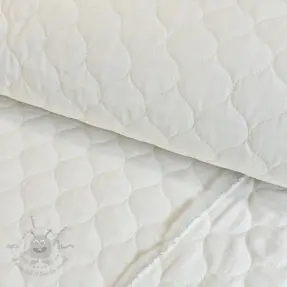 Stepped fabric Round ecru