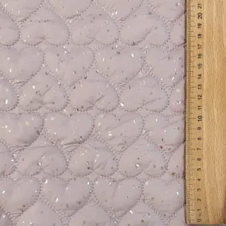 Stepped fabric FOIL Hearts dark powder