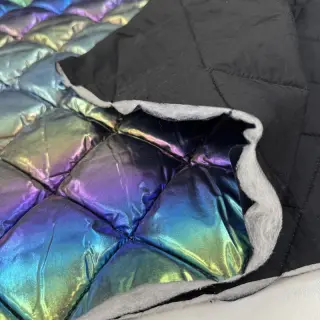 Stepped fabric FOIL Rainbow multi