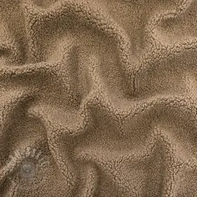 Coat fabric TEDDY soft taupe