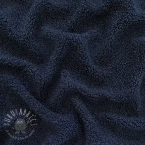 Coat fabric TEDDY navy