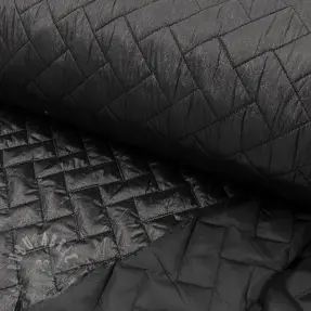 Stepped fabric Stepped foil black