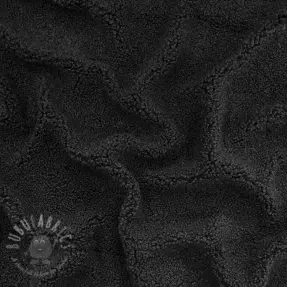 Coat fabric TEDDY black