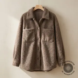Coat fabric TEDDY taupe
