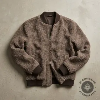 Coat fabric TEDDY taupe