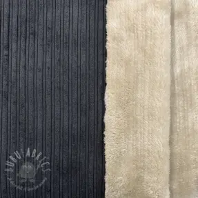 Corduroy Cofur fleece black