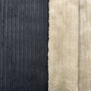 Corduroy Cofur fleece black