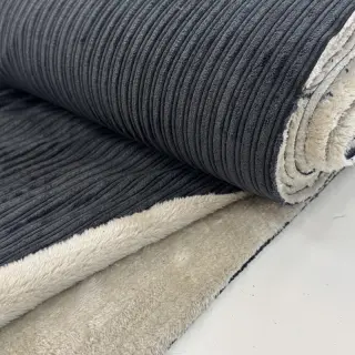 Corduroy Cofur fleece black