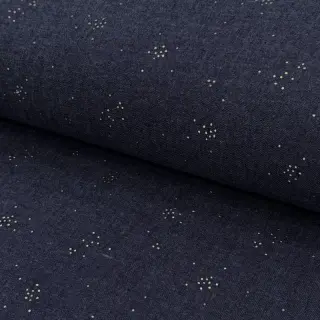 Cotton fabric JEANS Glitter small dots
