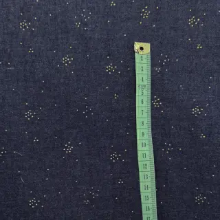 Cotton fabric JEANS Glitter small dots