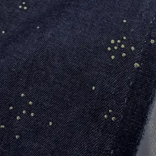 Cotton fabric JEANS Glitter small dots