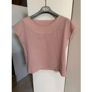 Cotton fabric SLUB WASHED old rose