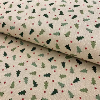 Decoration fabric Linenlook Xmas tree