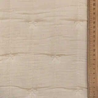 Double gauze/muslin STEPPED Bows natural