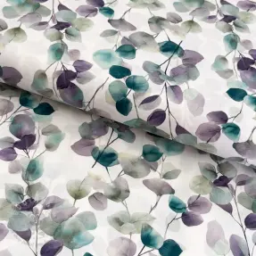 Cotton fabric Eucalypt white digital print