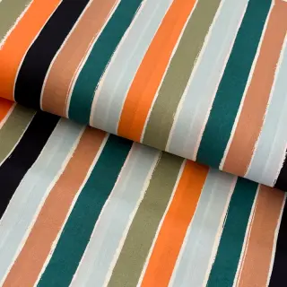 Cotton fabric Garden stripe multi