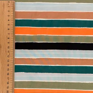 Cotton fabric Garden stripe multi
