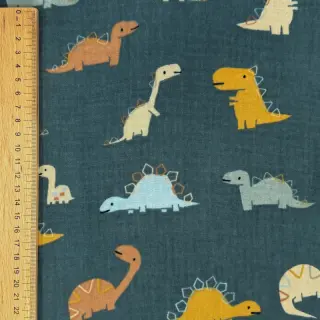 Double gauze/muslin Dinosaurus green
