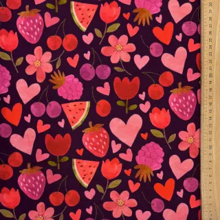 Jersey Juicy fruits purple digital print