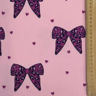 Sweat fabric Animal skin bows design C