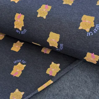Sweat Lucky cat navy melange
