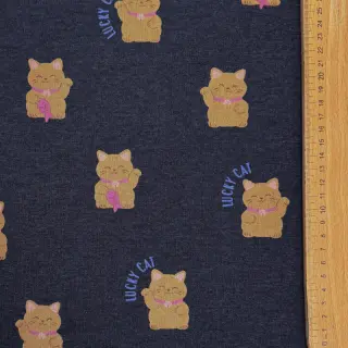 Sweat Lucky cat navy melange