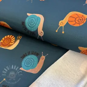 Sweat Snails petrol digital print