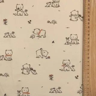Jersey Forest animals digital print ORGANIC
