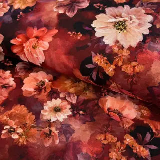 Jersey Flowers Junie red digital print
