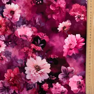 Jersey Flowers Junie pink digital print