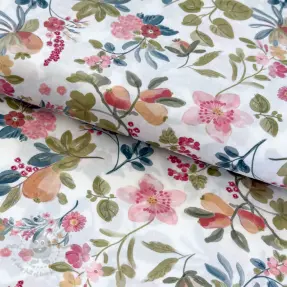 Cotton fabric Floweria nova white digital print