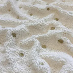 Sherpa SOFT EMBROIDERY Dots gold