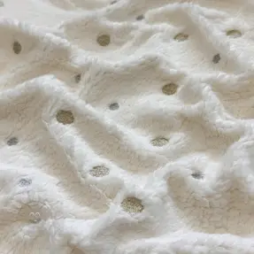 Sherpa SOFT EMBROIDERY Dots silver gold