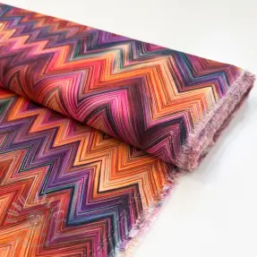 Viscose RADIANCE ZIGZAG orange digital print