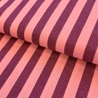 Cotton fabric YARN DYED NOVA Stripe aubergine