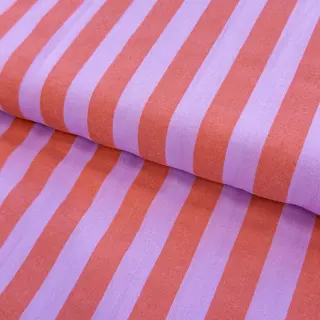 Cotton fabric YARN DYED NOVA Stripe lavender orange