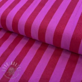 Cotton fabric YARN DYED NOVA Stripe red fuchsia